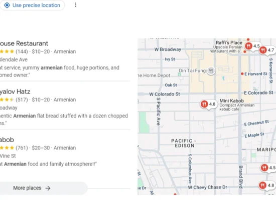 Google Search Results Maps 3-Pack Armenian Food