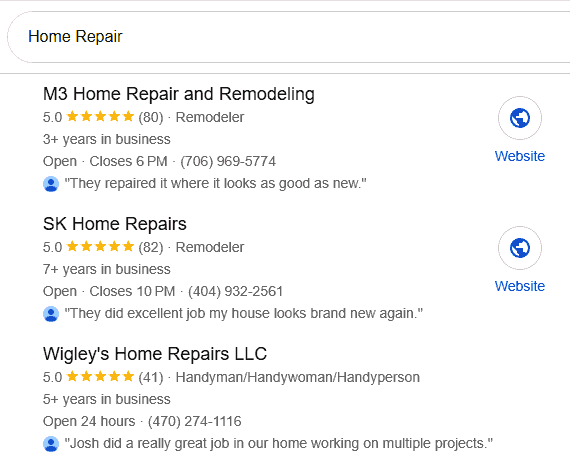 Home 7 Local SEO Ranks Business Into Google Maps 3-Pack